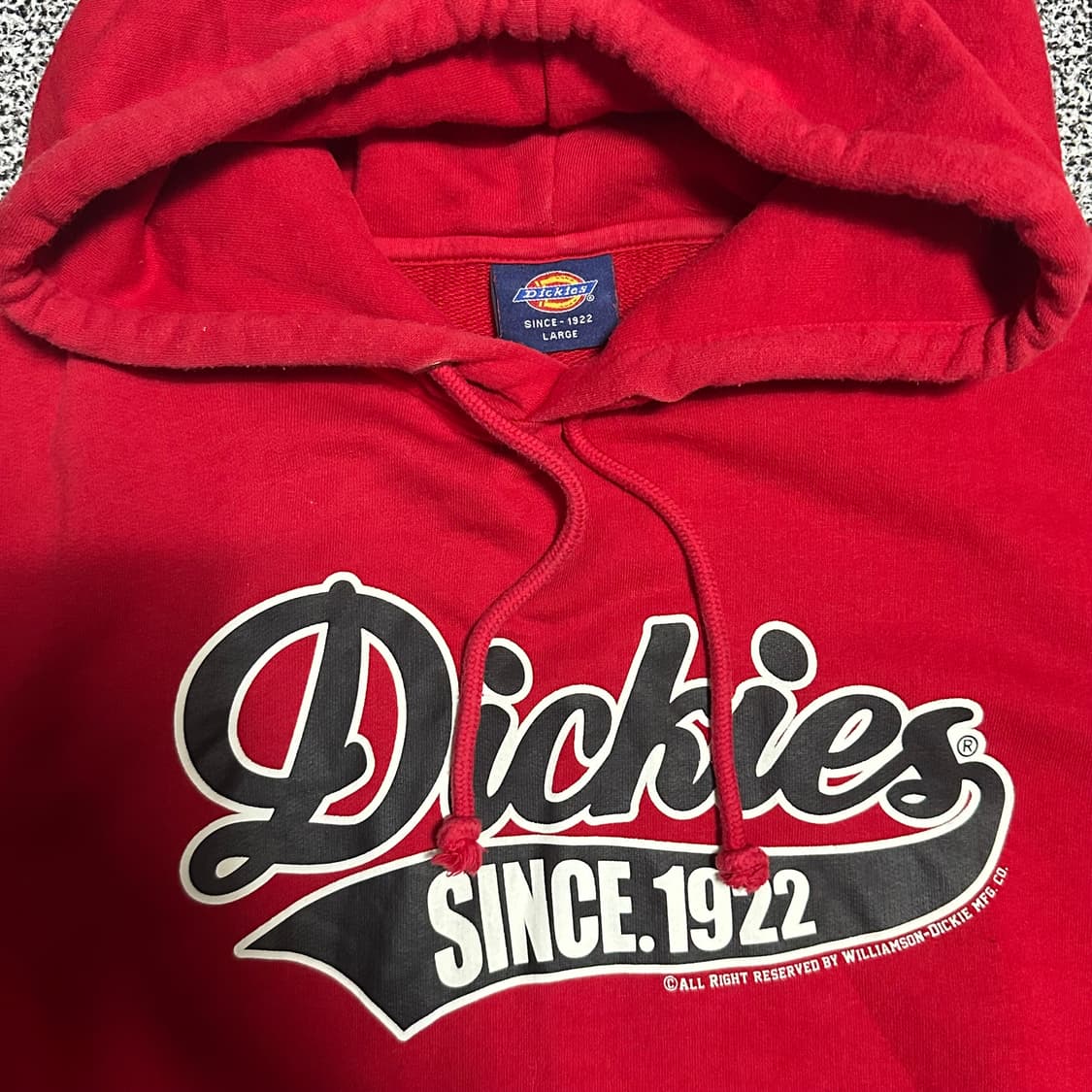 (L) 디키즈 레드 로고 후드티 상품이미지2