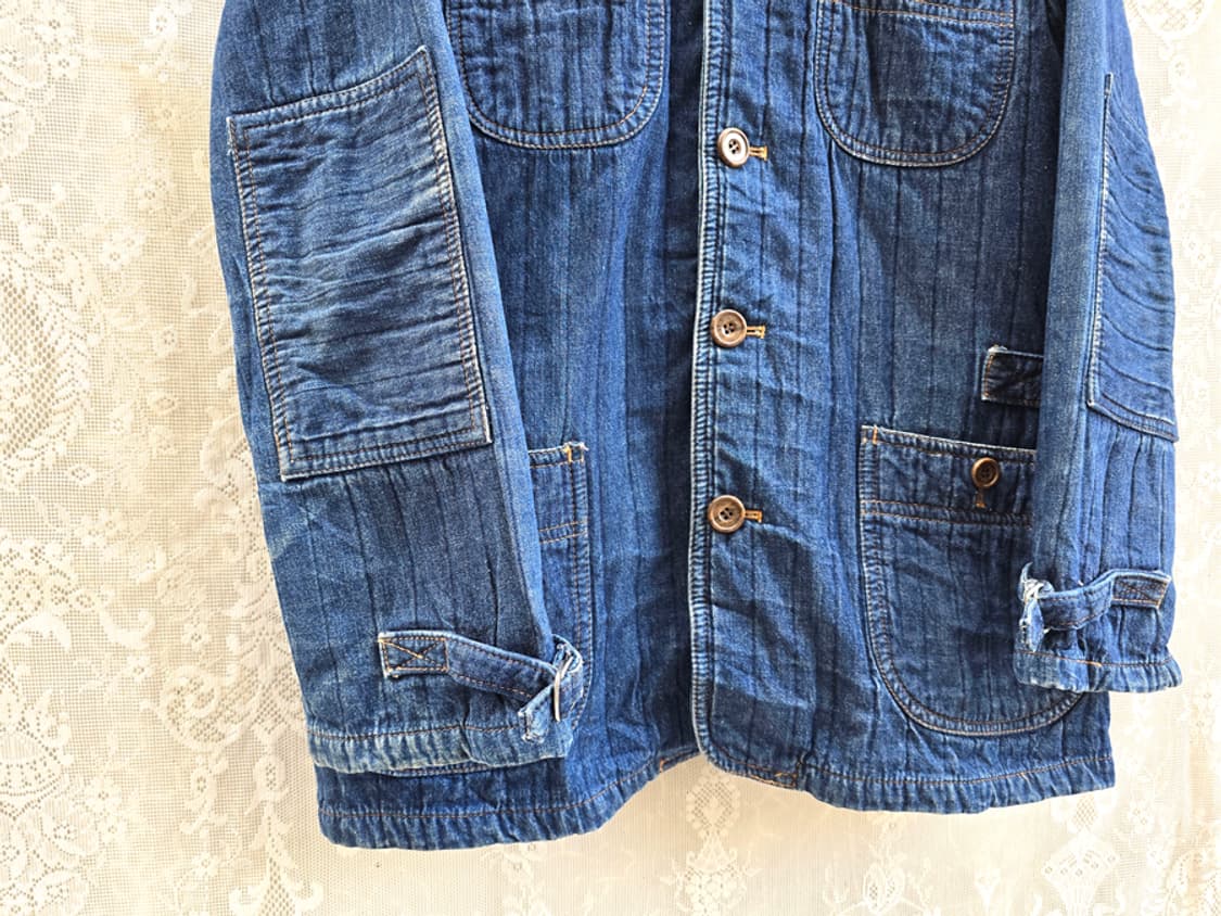 90s 빅 벨 데님 퀄팅 커버올 상품이미지3