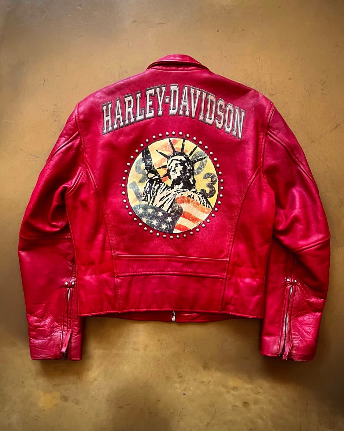 90s Harley Davidson Studs Leather Jacket 상품이미지10
