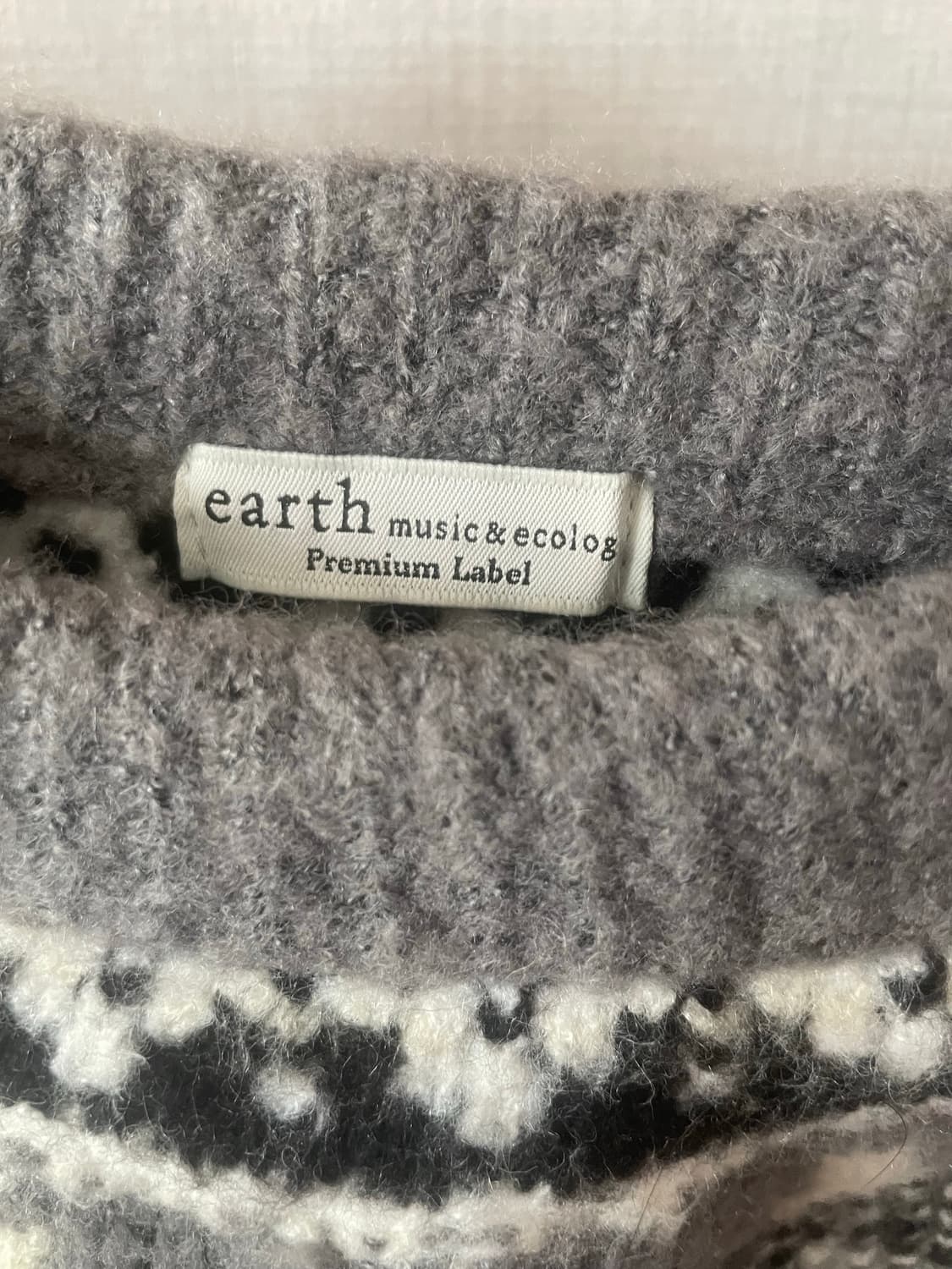 모리걸 빈티지 어스뮤직 곰돌이 니트 🩶🐻 상품이미지3