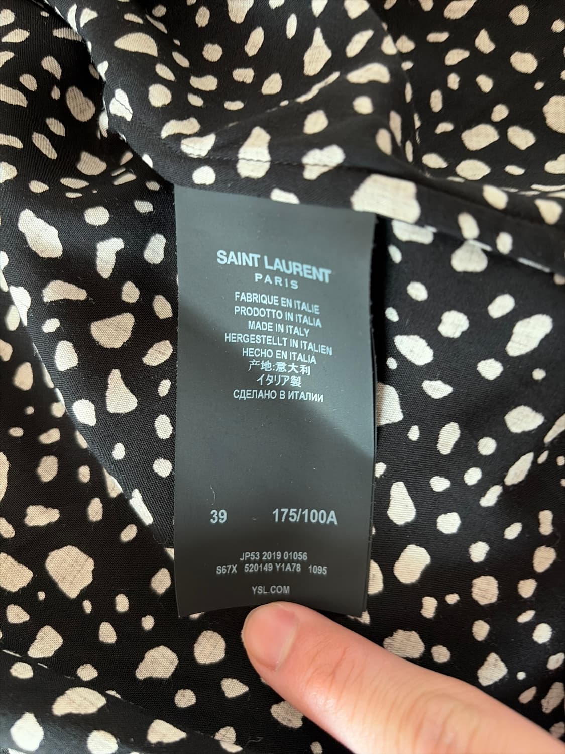 (39/100) 생로랑 베이비캣 셔츠 상품이미지2