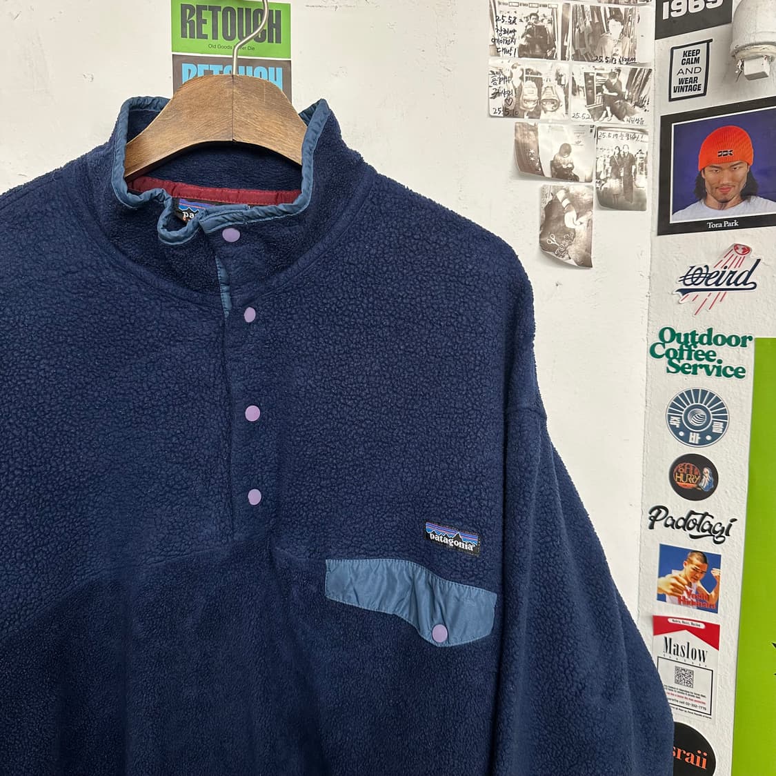 90‘s 파타고니아 신칠라 스냅티 ’네이비‘ 상품이미지2