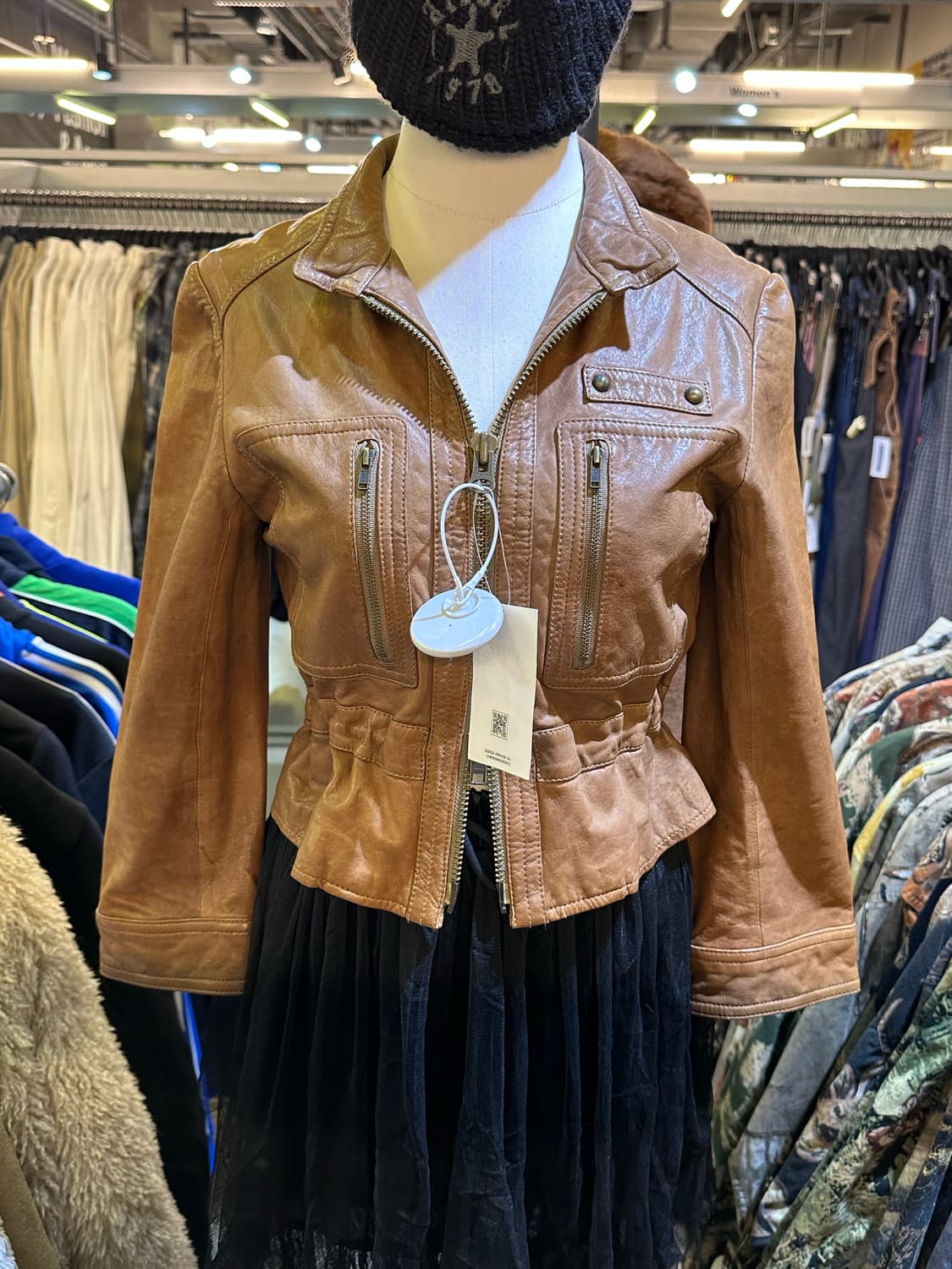 VINTAGE 빈티지 브라운 2-WAY 가죽자켓 상품이미지2