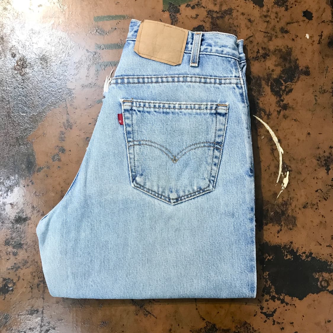 90s USA 리바이스 560 중청 6부 데님 팬츠 허리 32  상품이미지1
