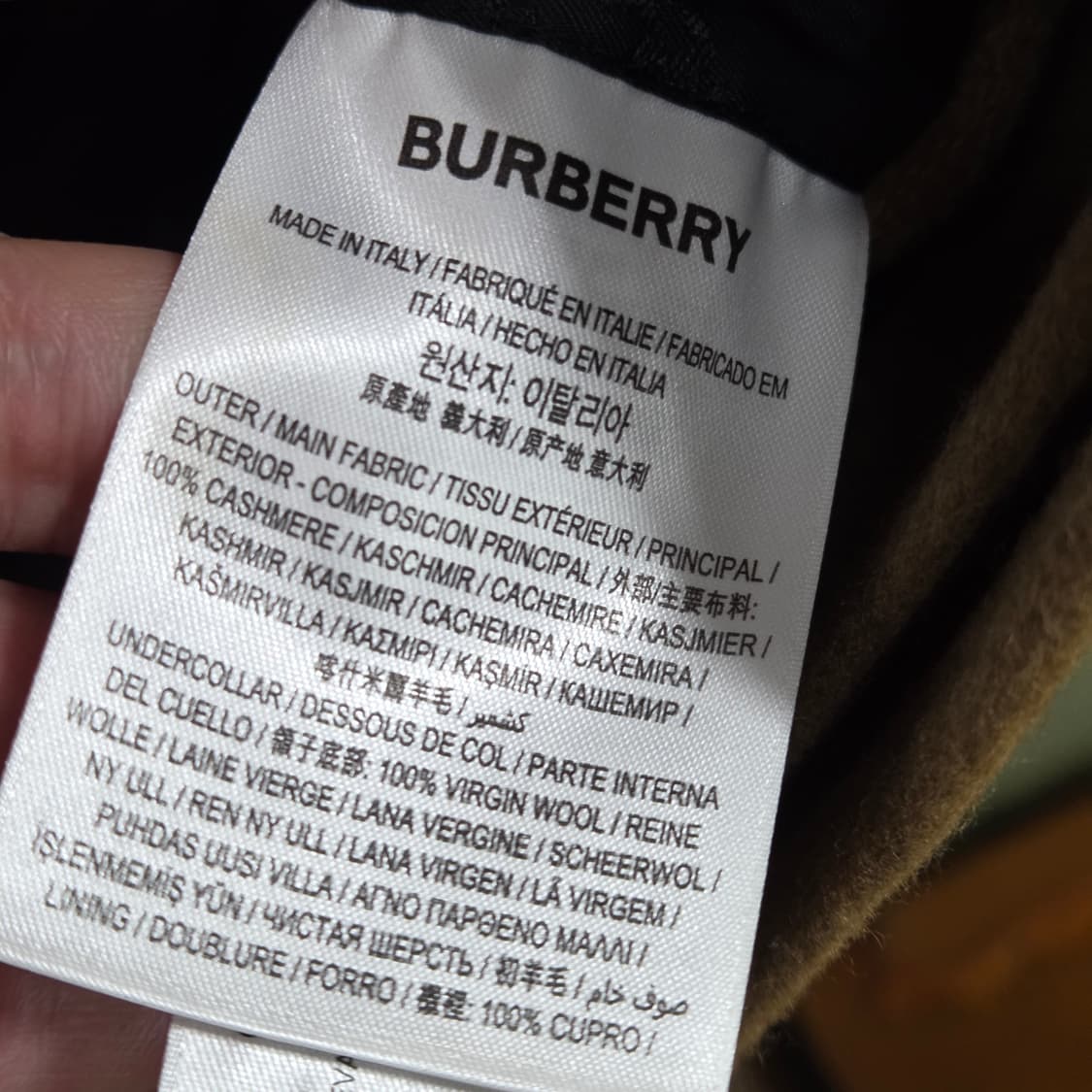 버버리 캐시미어 100프로  코트 상품이미지7