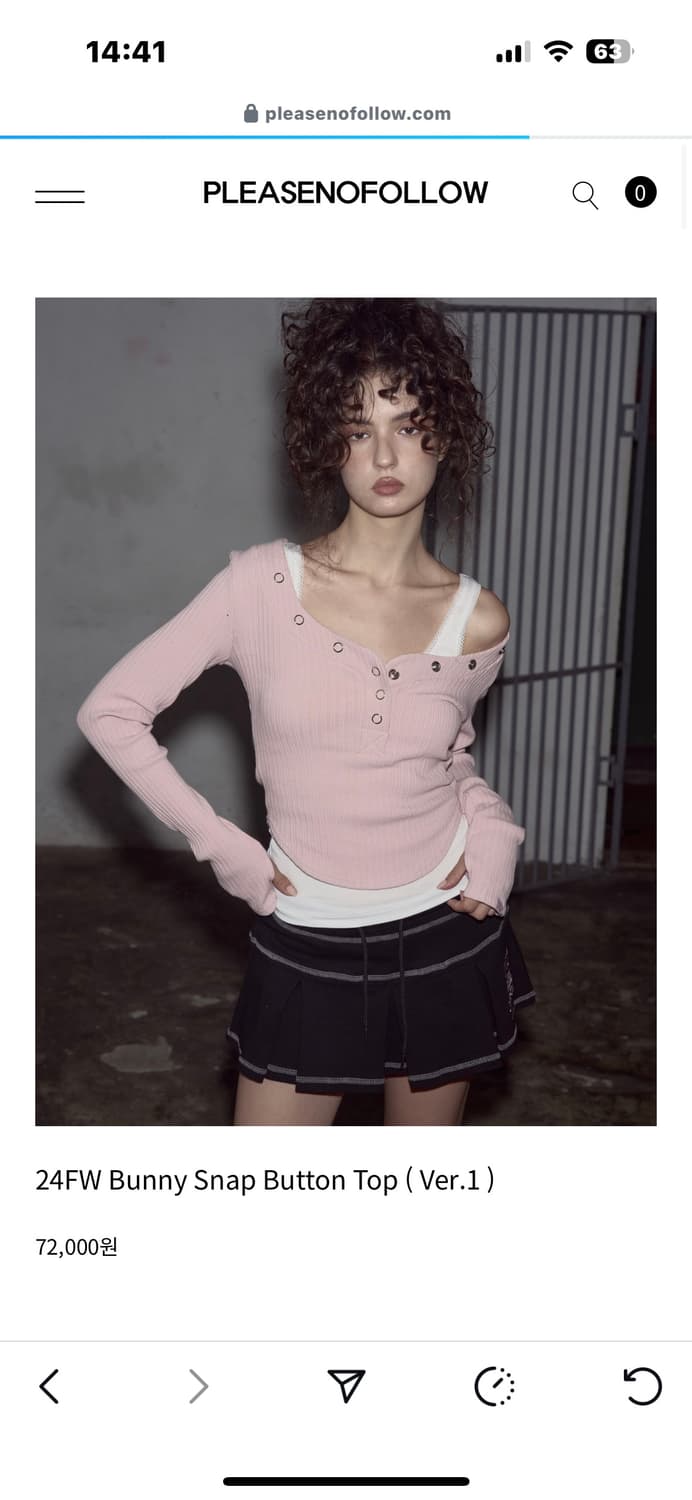 플리즈노팔로우 버니탑 핑크 상품이미지1