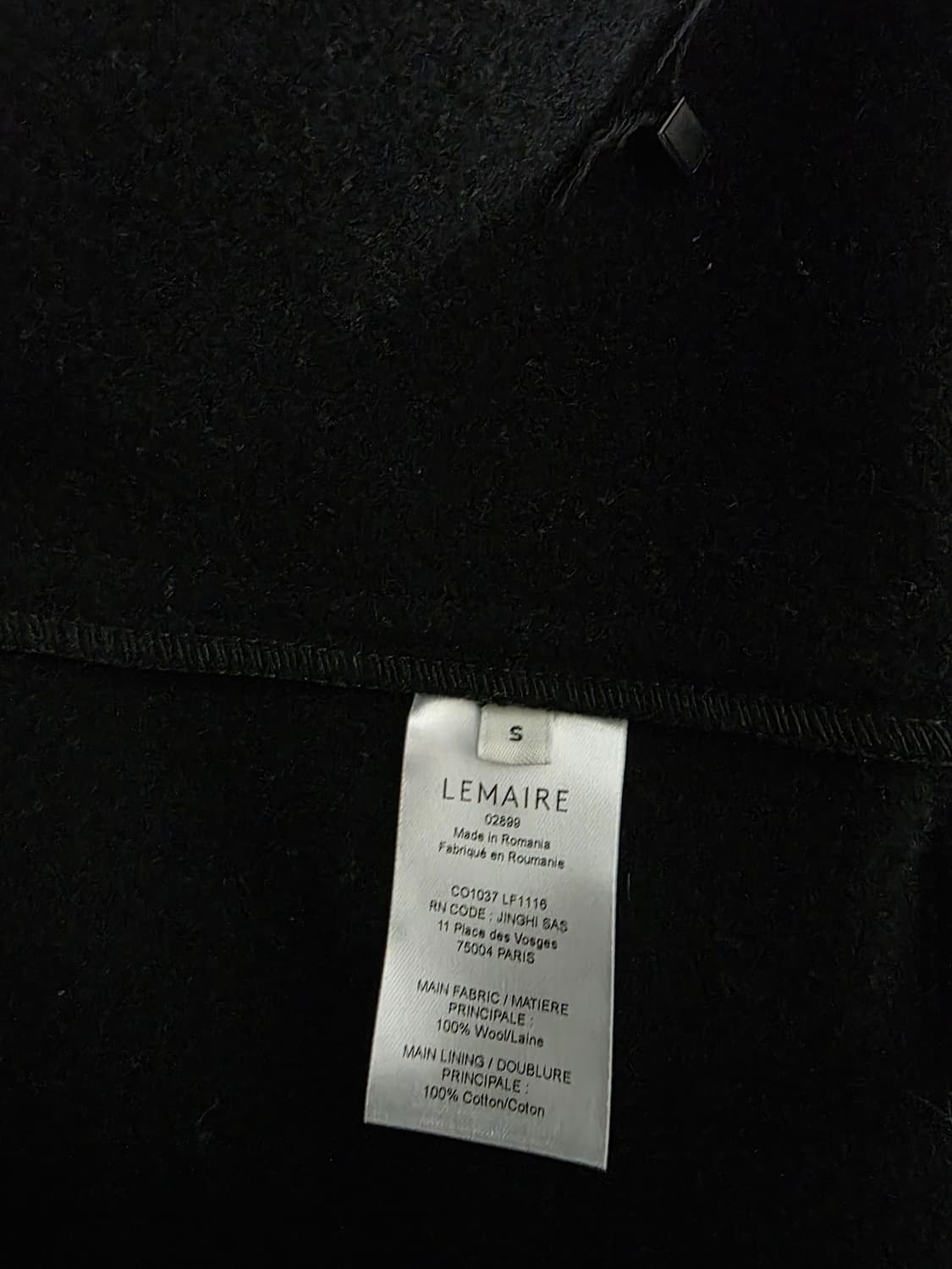 25FW 르메르 랩코트 s 블랙 상품이미지2
