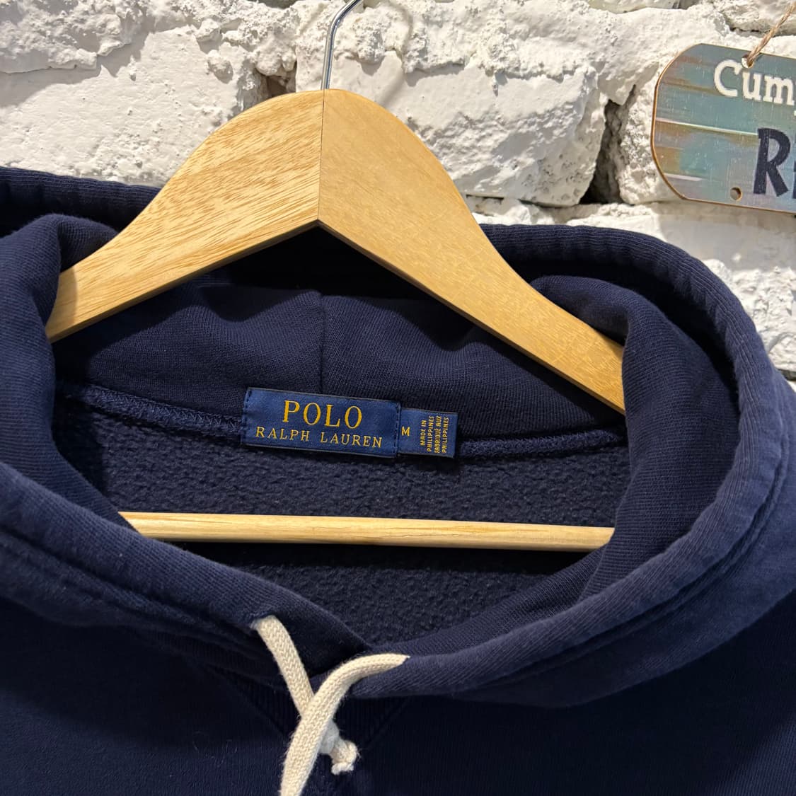 폴로 빈티지 빅로고 네이비후드 상품이미지2
