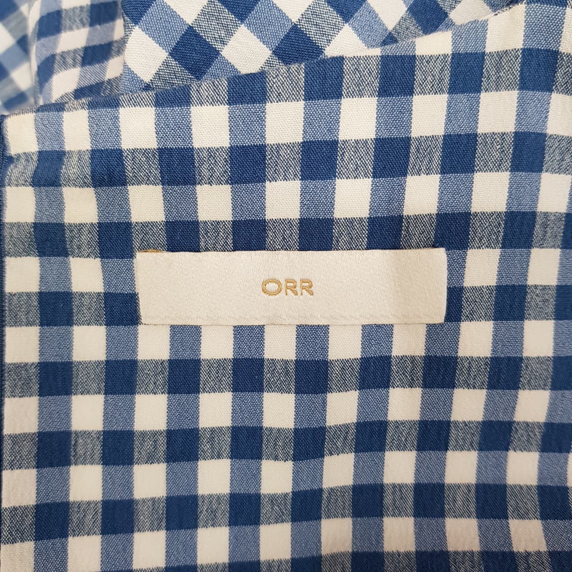 오르 깅엄체크 슬리브리스 원피스 XS사이즈 상품이미지6