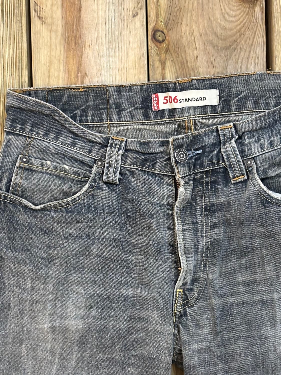 Levi’s 506 스탠다드 블랙 페이드 데님 상품이미지5