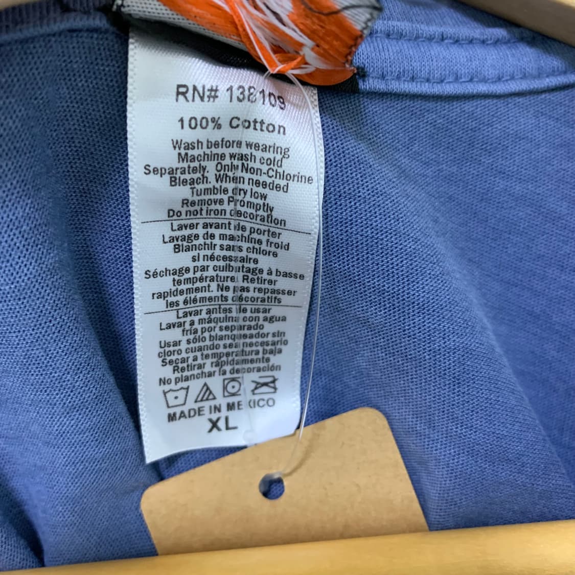 할리 데이비슨 빈티지 스컬 프린팅 슬리브리스 나시 블루 XL 상품이미지4