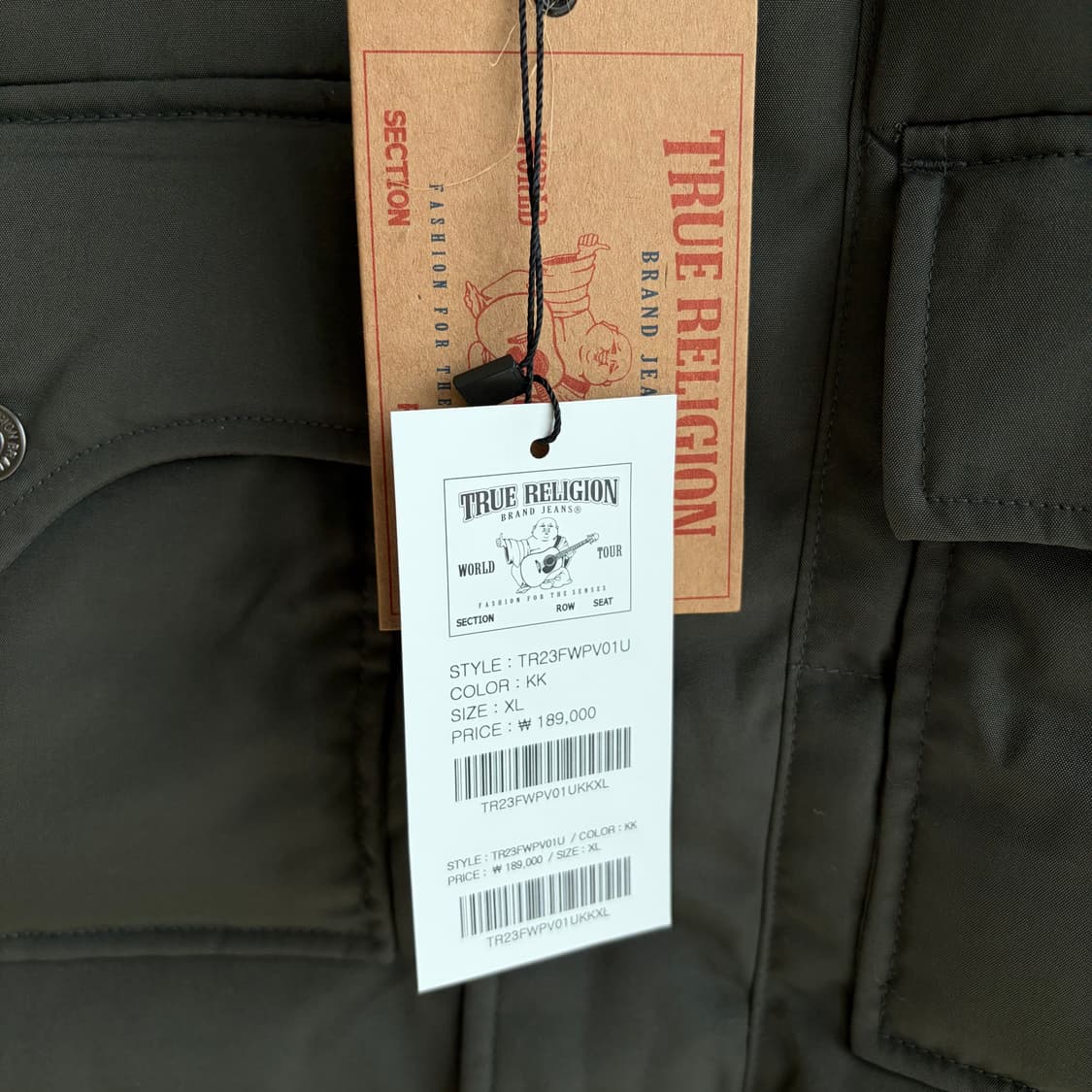 새상품(XL)트루릴리젼 밀 아머 베스트 패딩조끼 카키 상품이미지2