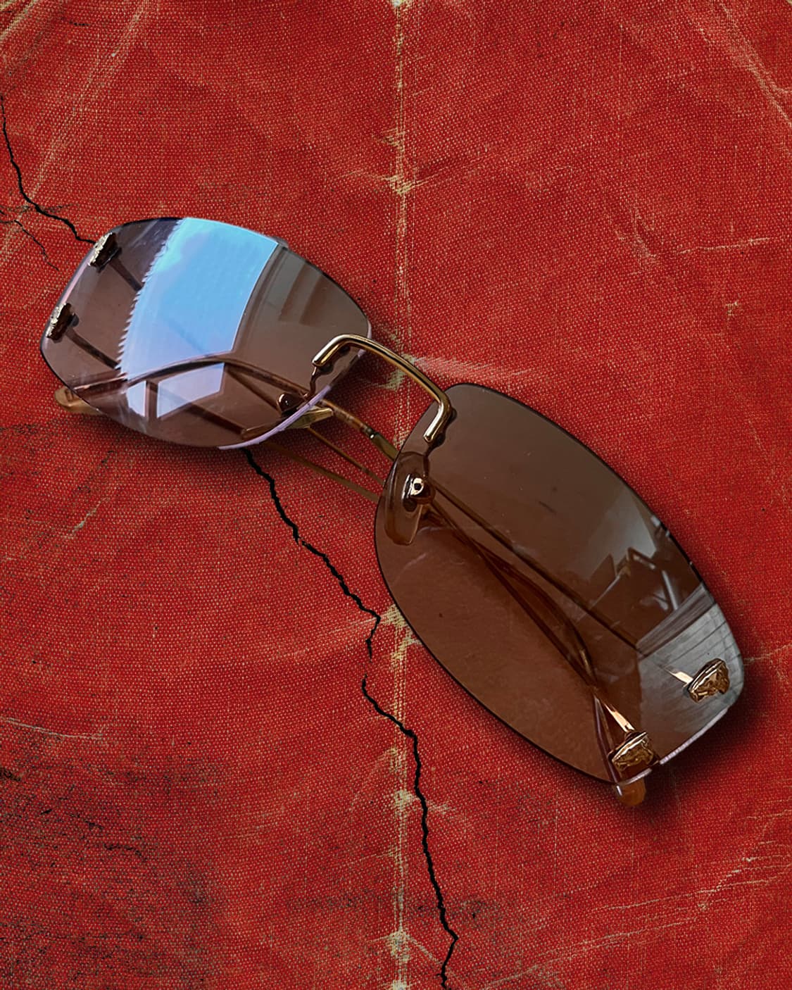 Gianni versace 베르사체 메두사 골드 무테 림리스 선글라스 상품이미지1