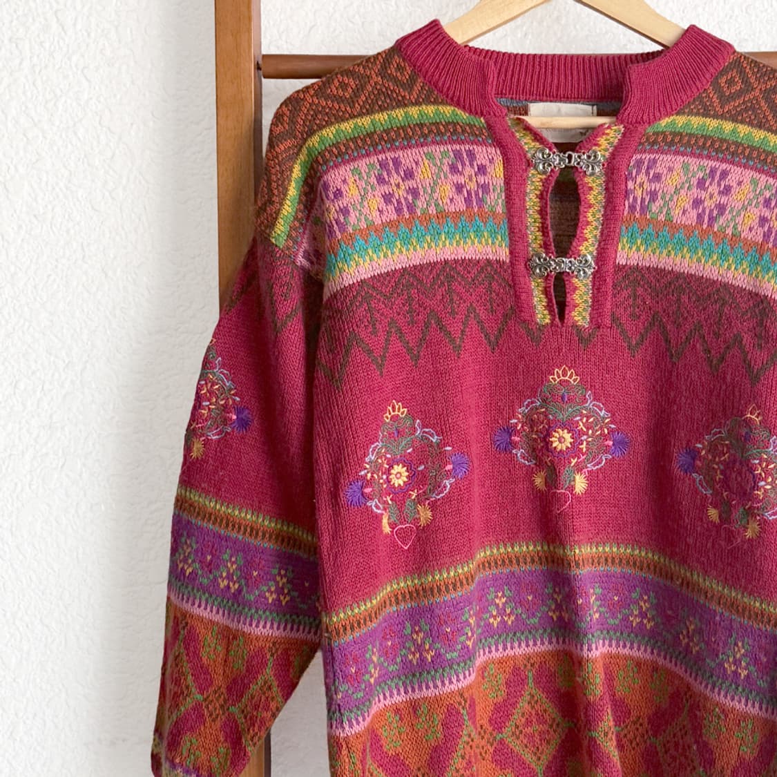 손자수 꽃 니트 상품이미지2