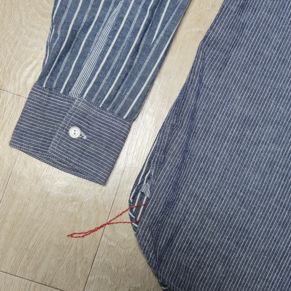 슈가케인 스트라이프 패턴 셔츠 남방 상품이미지5