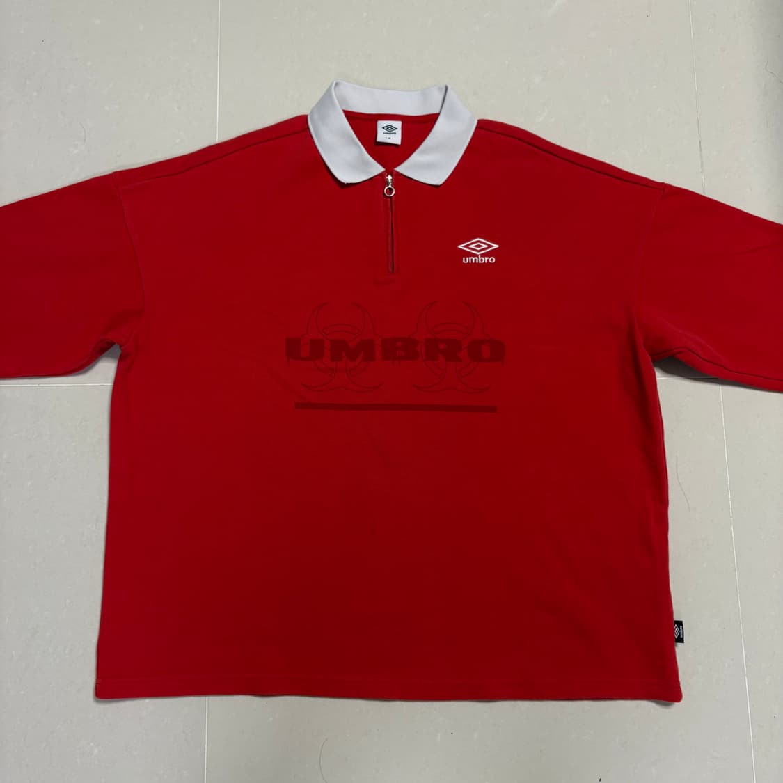 정품 엄브로 반집업 럭비 맨투맨 카라넥 긴팔 티셔츠 상품이미지3