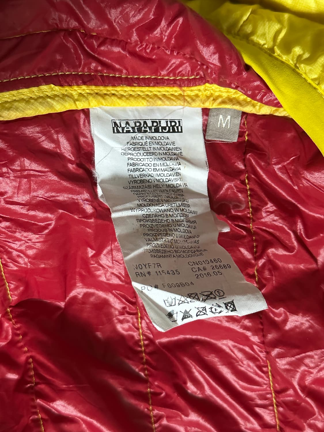 나파피리 지오그래픽 옐로우 패딩 아노락 M 상품이미지4