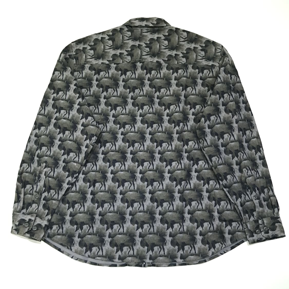 CL052 울리치 코튼 버팔로프린트 차콜 샤모아 셔츠 상품이미지7