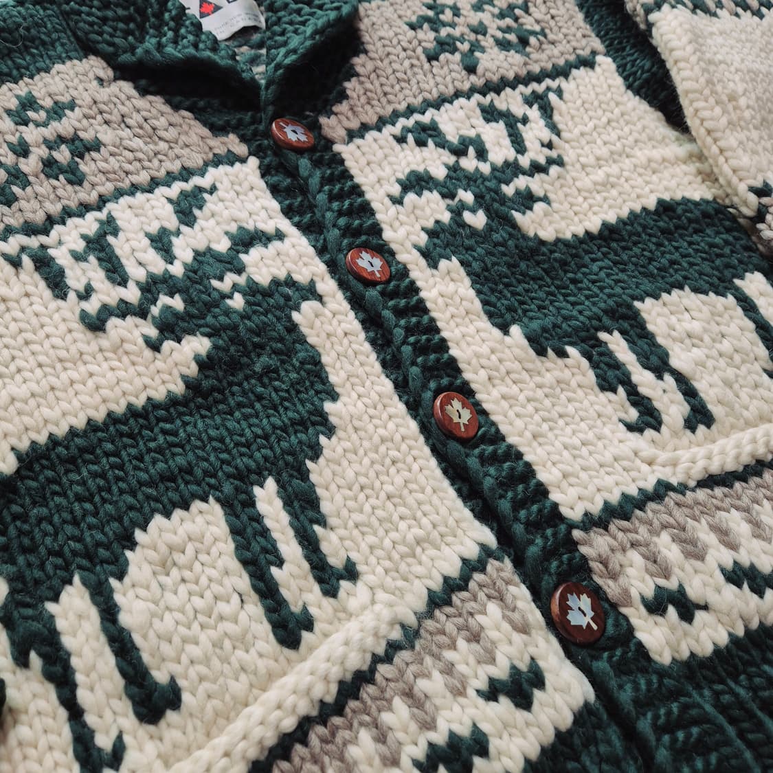 FAB 캐나다 사슴 패턴 헤비울 코위찬 성인 L-XL 상품이미지2