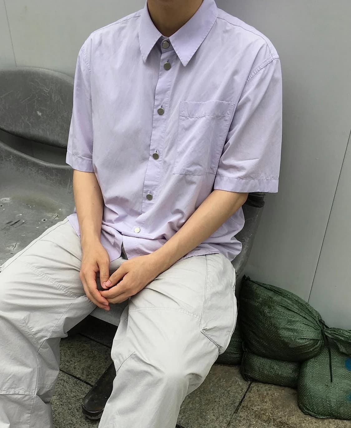 해칭룸 뮤지엄 셔츠 더스티 라벤더 상품이미지1