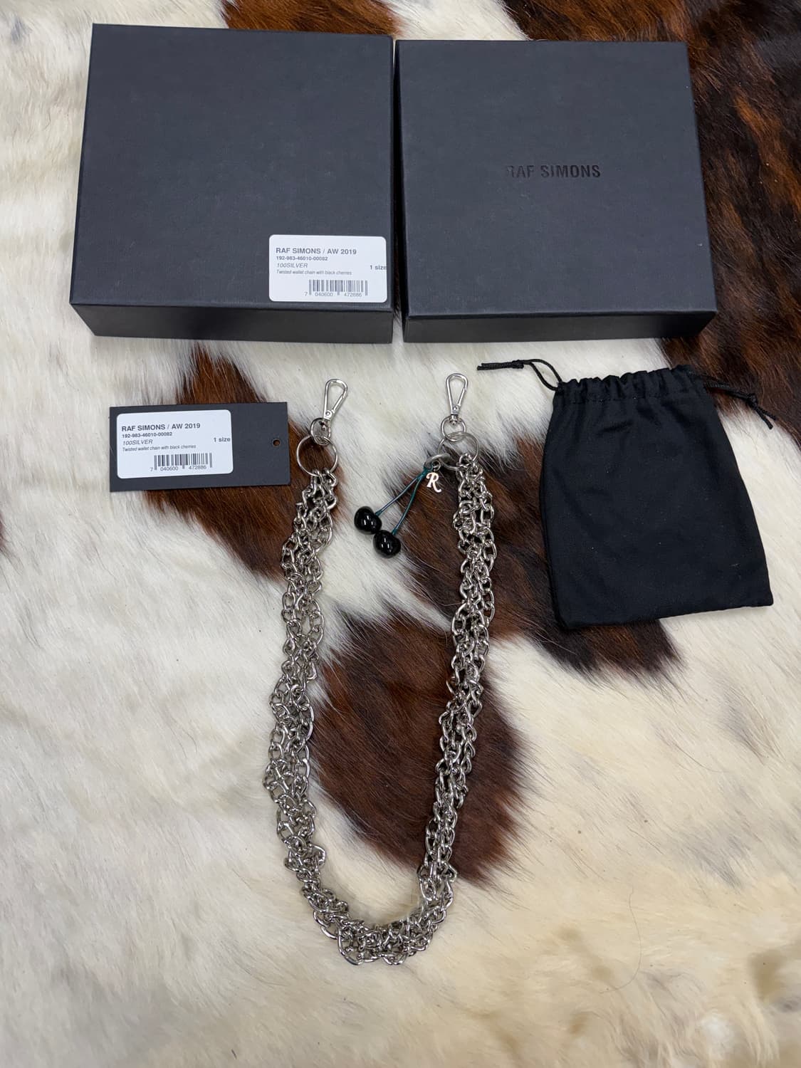 라프시몬스 19AW 체리참 트위스트 월렛 체인 상품이미지2