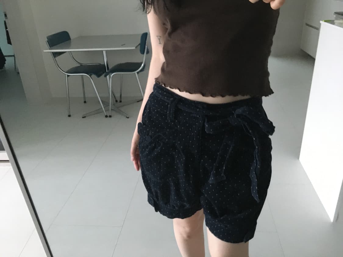 dot velvet shorts 상품이미지3