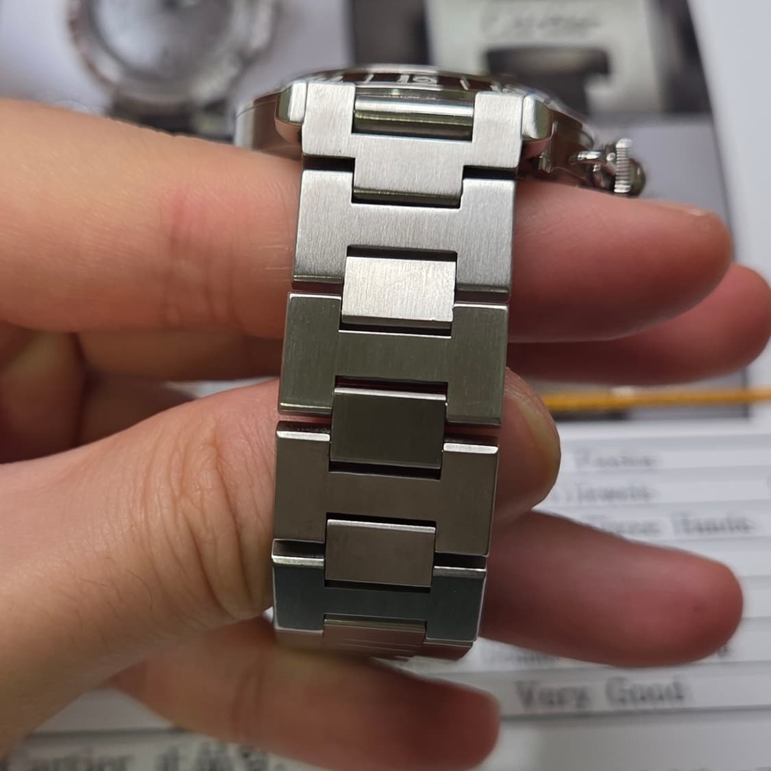레어] 까르띠에 파샤 GMT 지구본다이얼 실버판 36mm 브레이슬릿 ve 상품이미지7