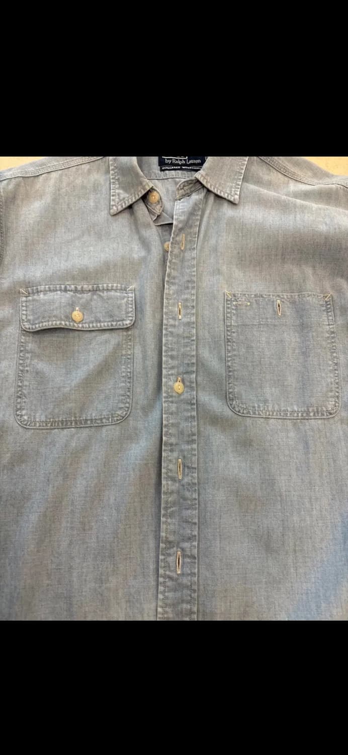 [S, 100] 폴로 랄프로렌 덩가리 워크셔츠 샴브레이 상품이미지5