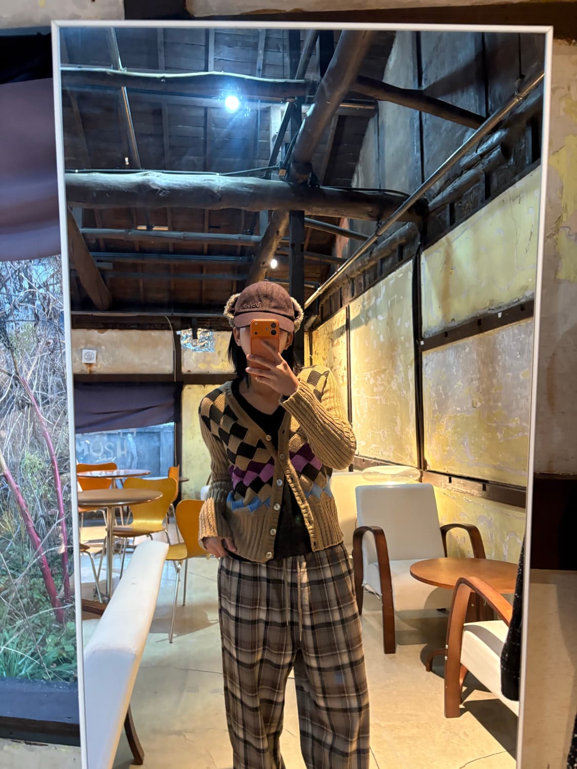 Castellani 체크 아가잉 니트 가디건 상품이미지3