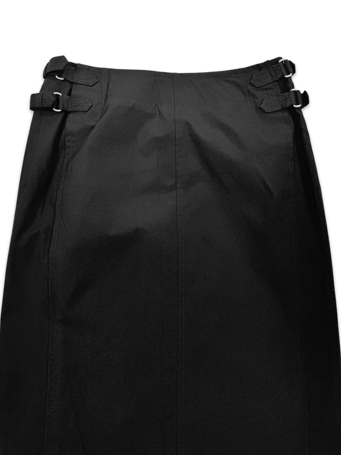 빈티지 Krizia 블랙 사이드 밸트 스트레이트 롱 스커트 상품이미지5