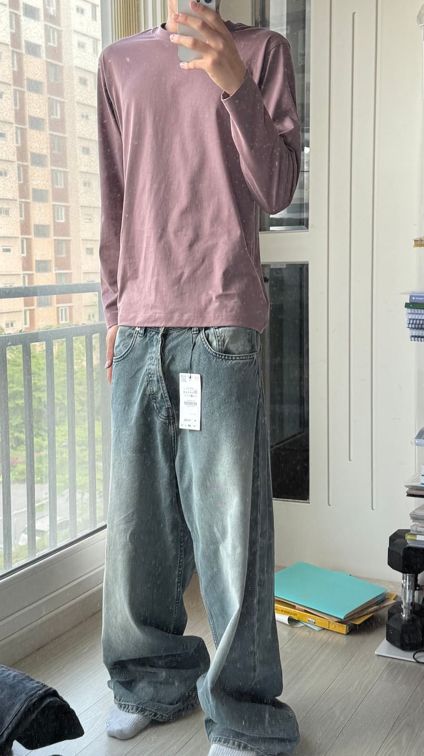 자라 와이드핏 데님 팬츠  상품이미지1