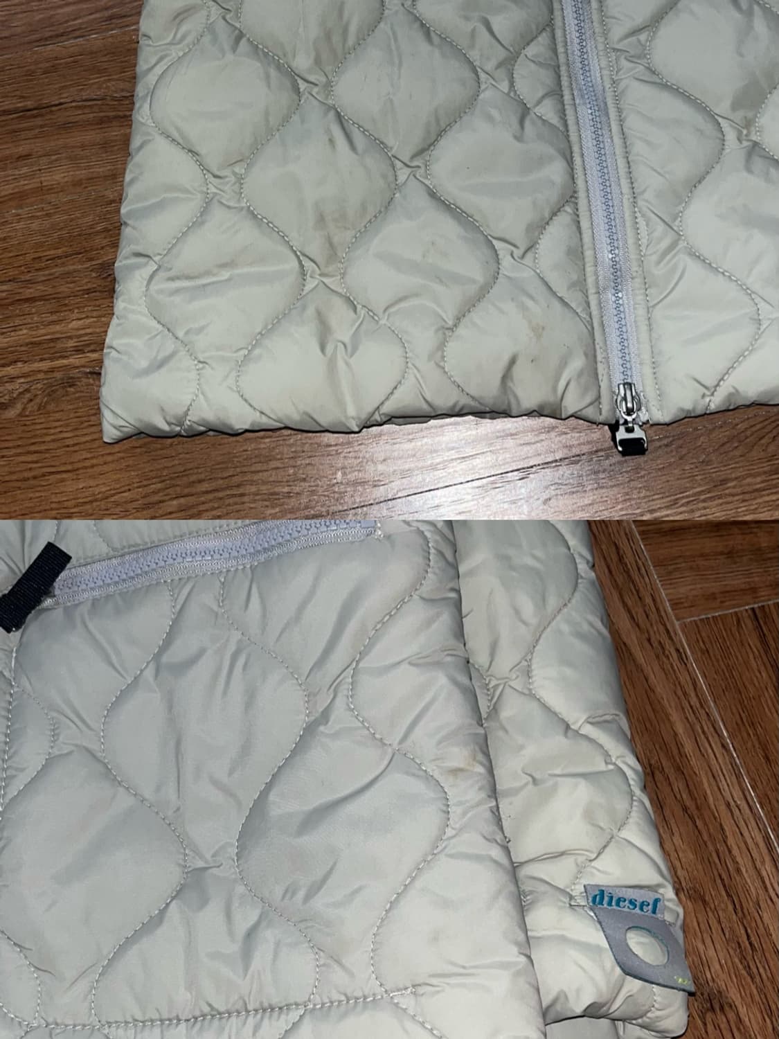 Diesel 디젤 퀄팅 후드 롱자켓 상품이미지10