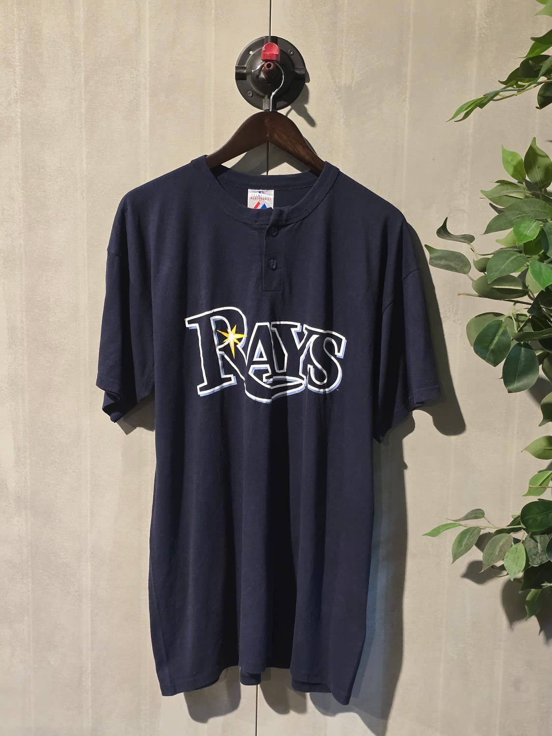 Majestic Tampa Bay Rays 헨리넥 팀 티셔츠 상품이미지1