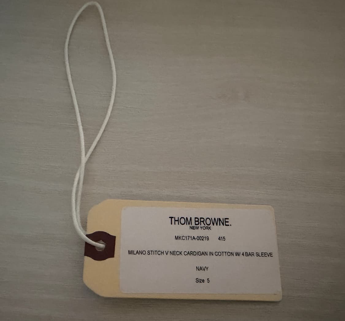 Thom Browne 밀라노 스티치 사선 완장 가디건 금장 상품이미지6