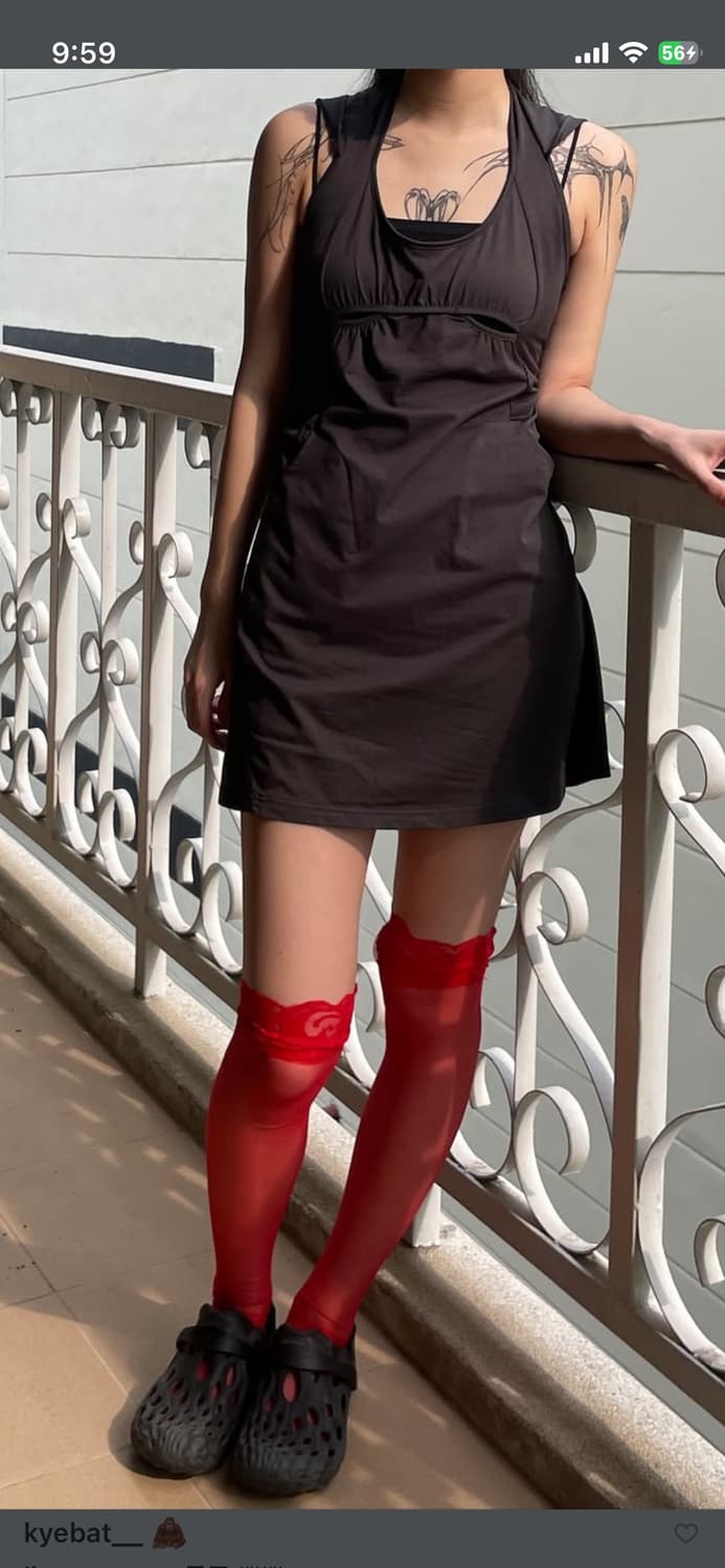 오호스 홀터원피스 2사이즈 차콜 상품이미지1