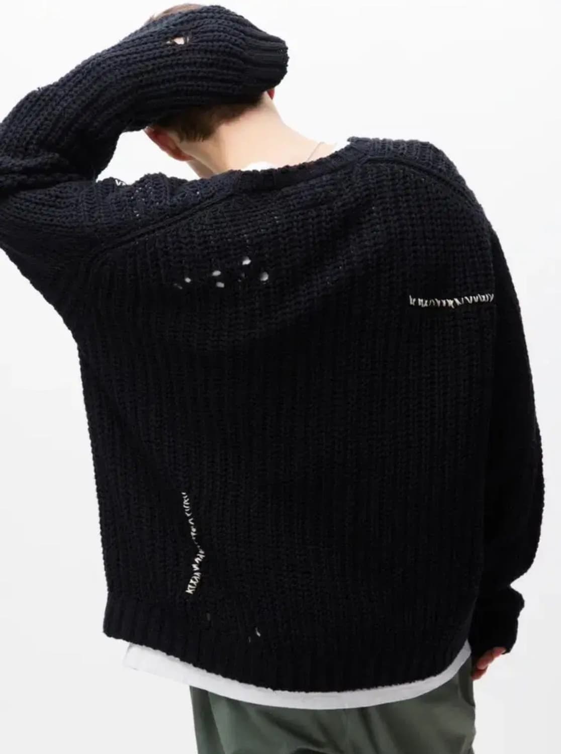 네이버후드 24SS SAVAGE KNIT BLACK 상품이미지10
