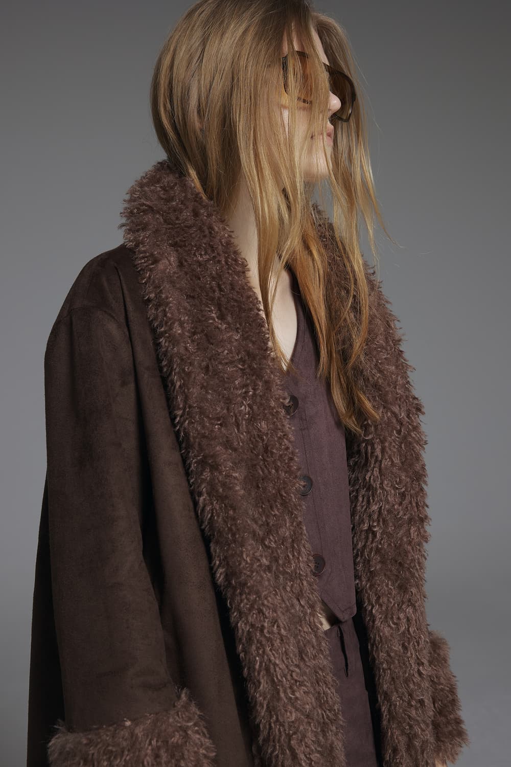 Jijivisha 지지비샤 퍼 무스탕 코트 상품이미지4