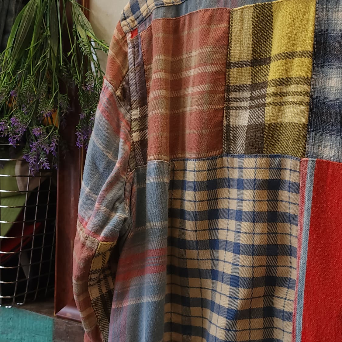 폴로 데님앤서플라이 패치워크 투포켓 체크셔츠 M 상품이미지10