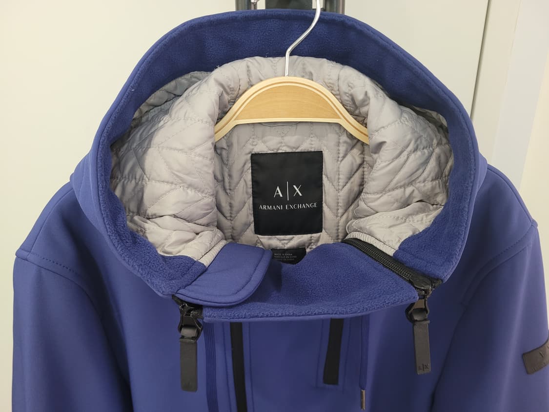 아르마니 익스체인지 블루 후드 집업 코트 남성용 100사이즈 상품이미지2