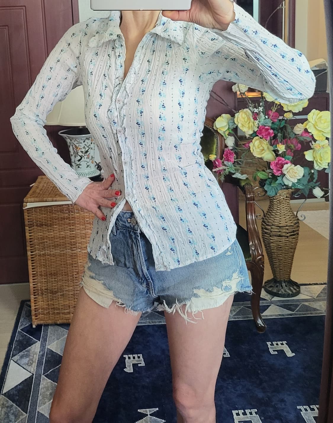 오일릴리 오글이 셔츠 남방  상품이미지1