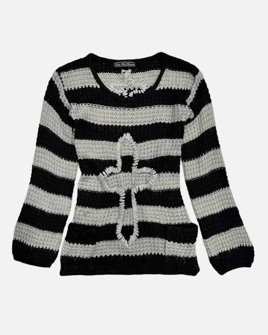 stripe cross detail pocket knit 상품이미지1
