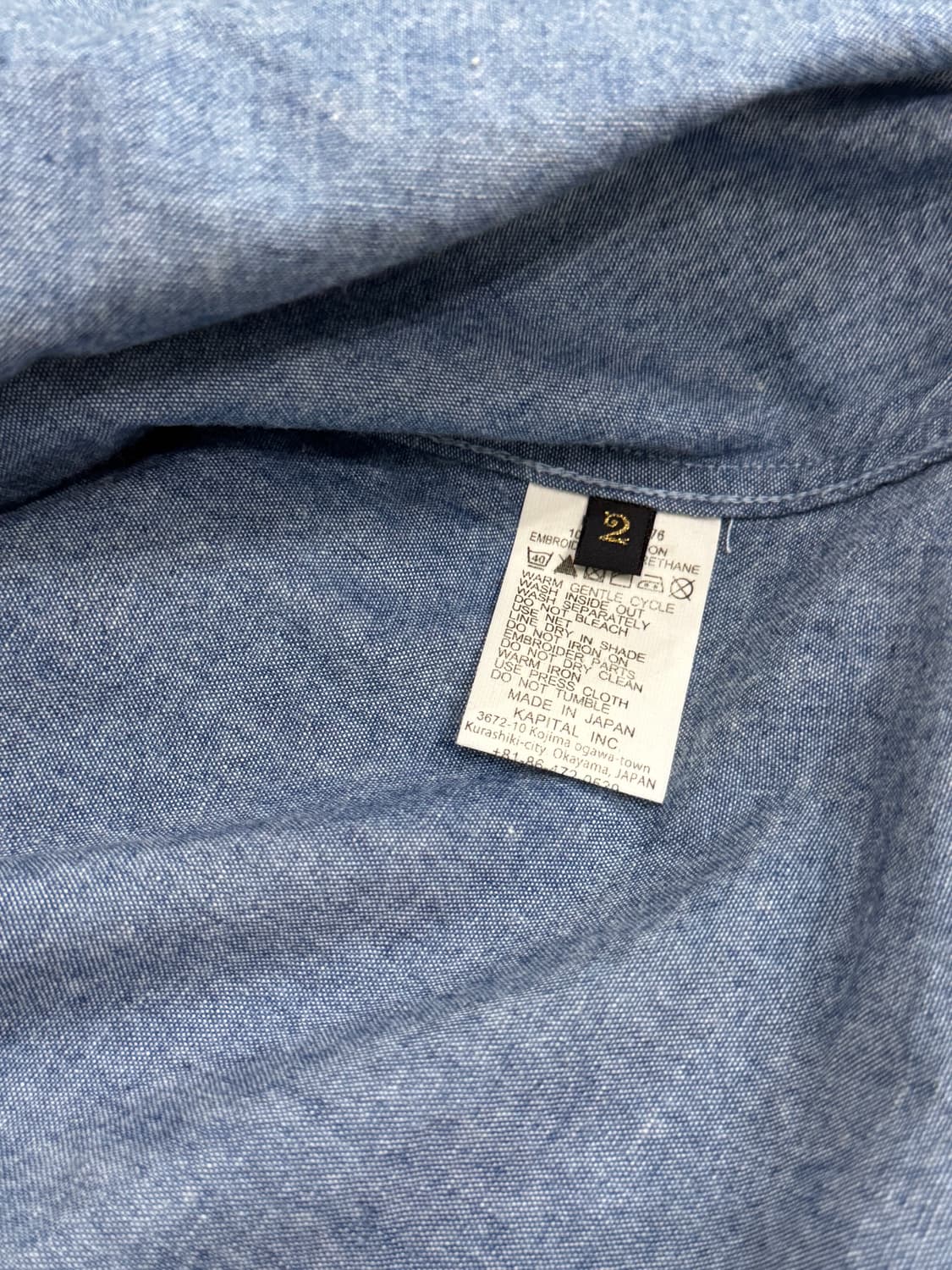 캐피탈 하이넥 닻 라이트 인디고 셔츠 상품이미지7