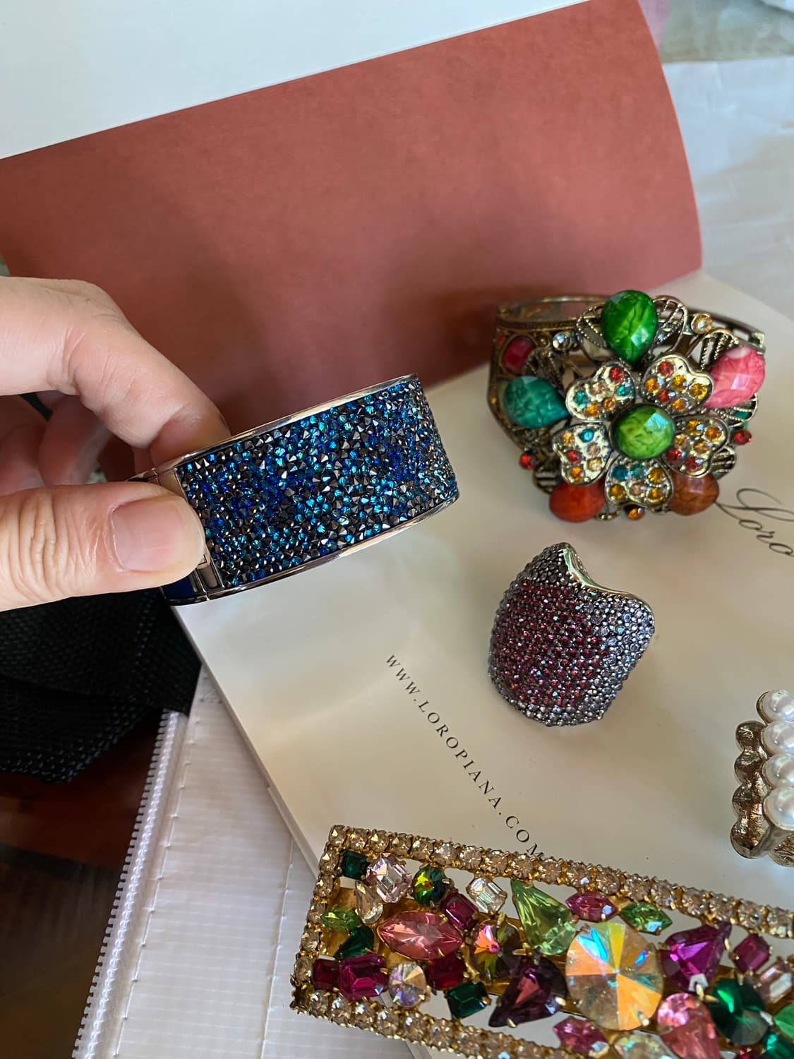 빈티지 뱅글 팔찌 헤어핀 반지 일괄 상품이미지3