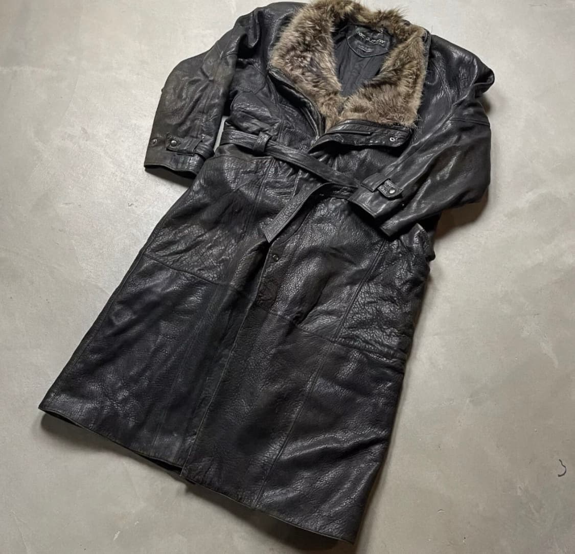 소가죽 무스탕 롱코트 / 2xl 3xl 110 115 상품이미지1