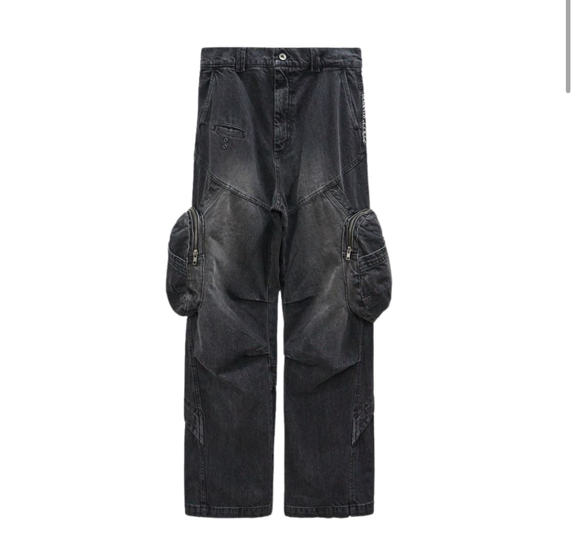 이그노타 코어 7 워시드 카고 팬츠 블랙 데님 상품이미지1