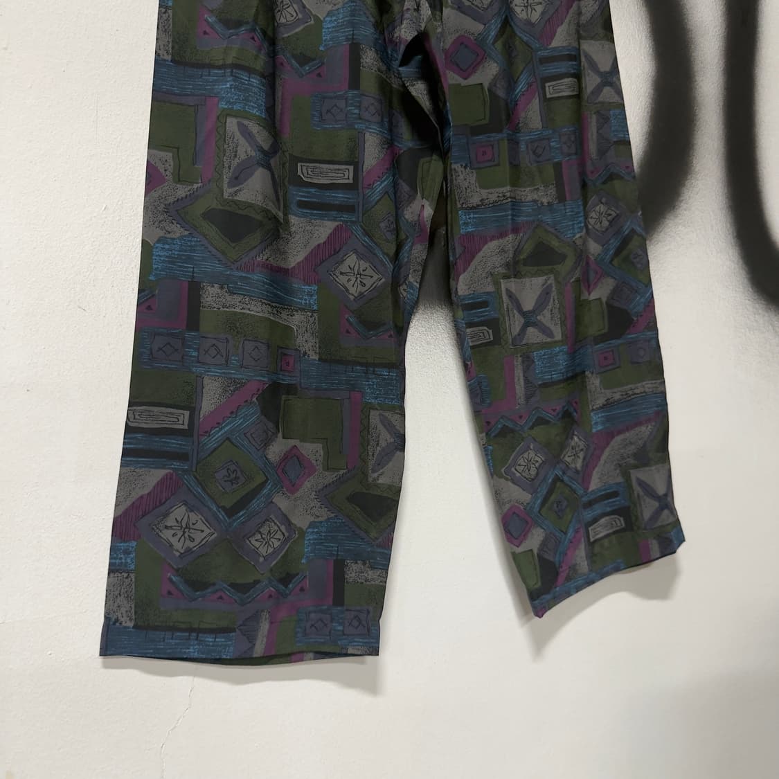 VTG 빈티지 에스닉 패턴 멀티 컬러 밴딩 와이드 팬츠 상품이미지4