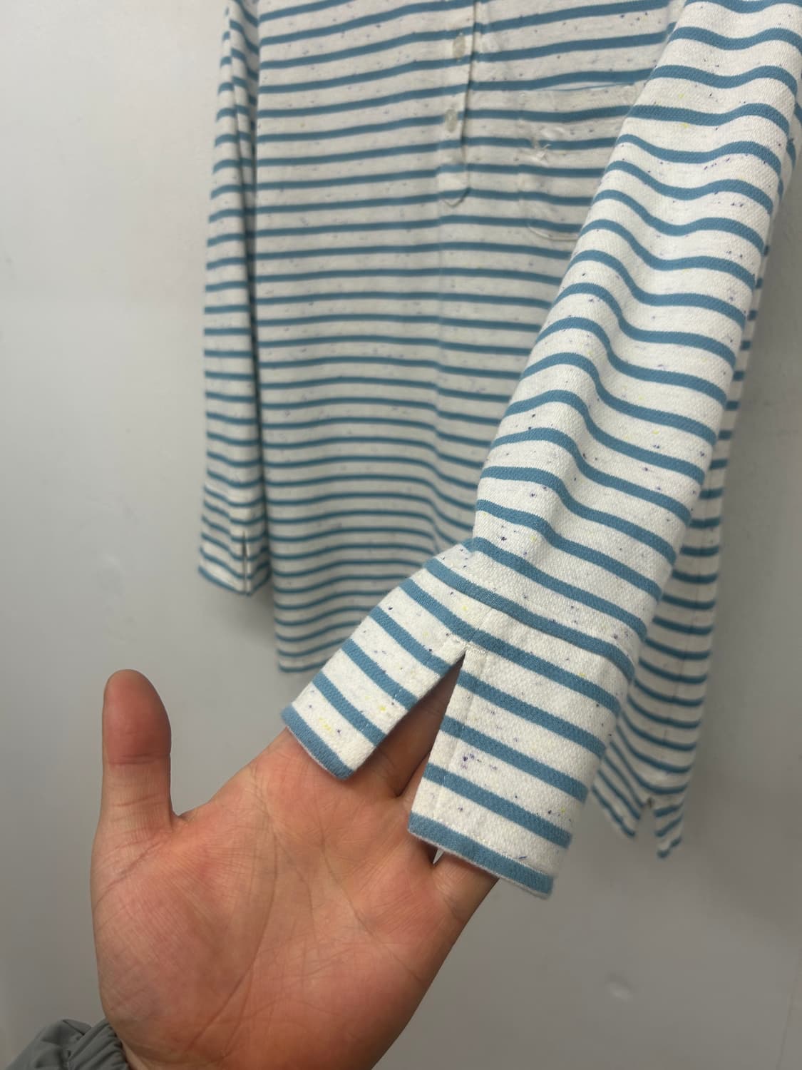 에디바우어 스트라이프 헨리넥 카라 티셔츠 상품이미지4