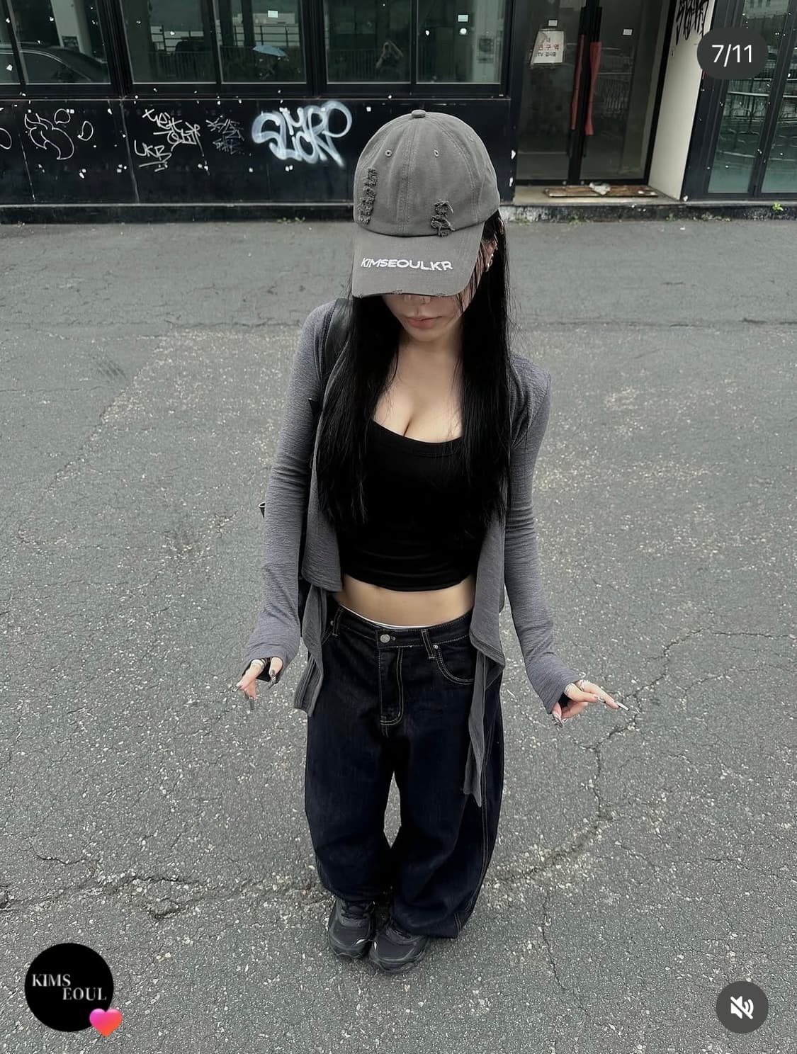 킴서울 데님 커버드 탭 로우 진 상품이미지3