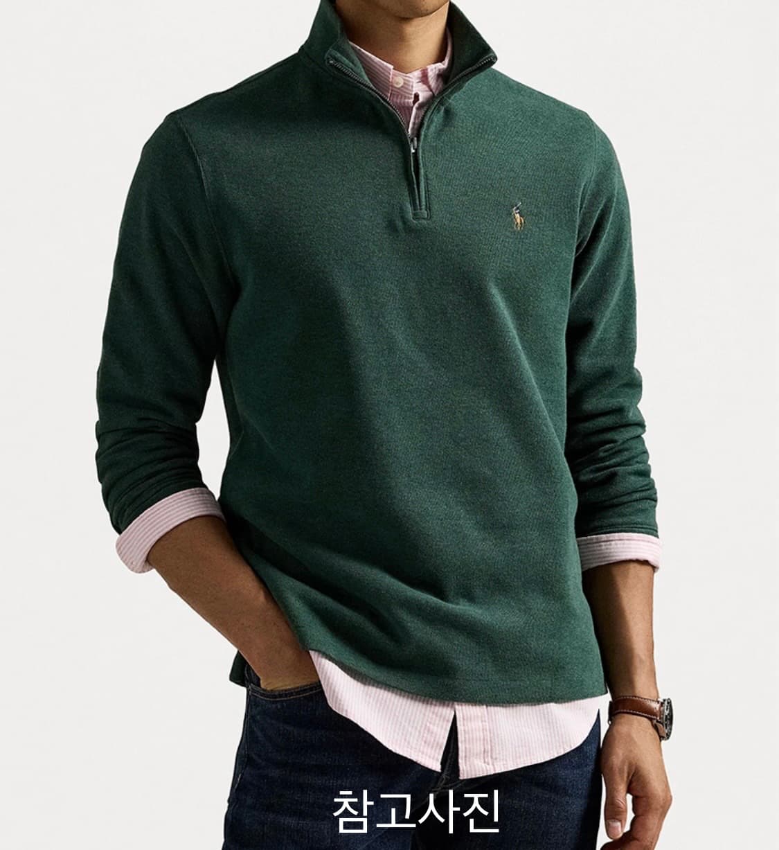 폴로 랄프로렌 에스테이트립 하프집업 니트 스웨터 그린 XS 상품이미지10