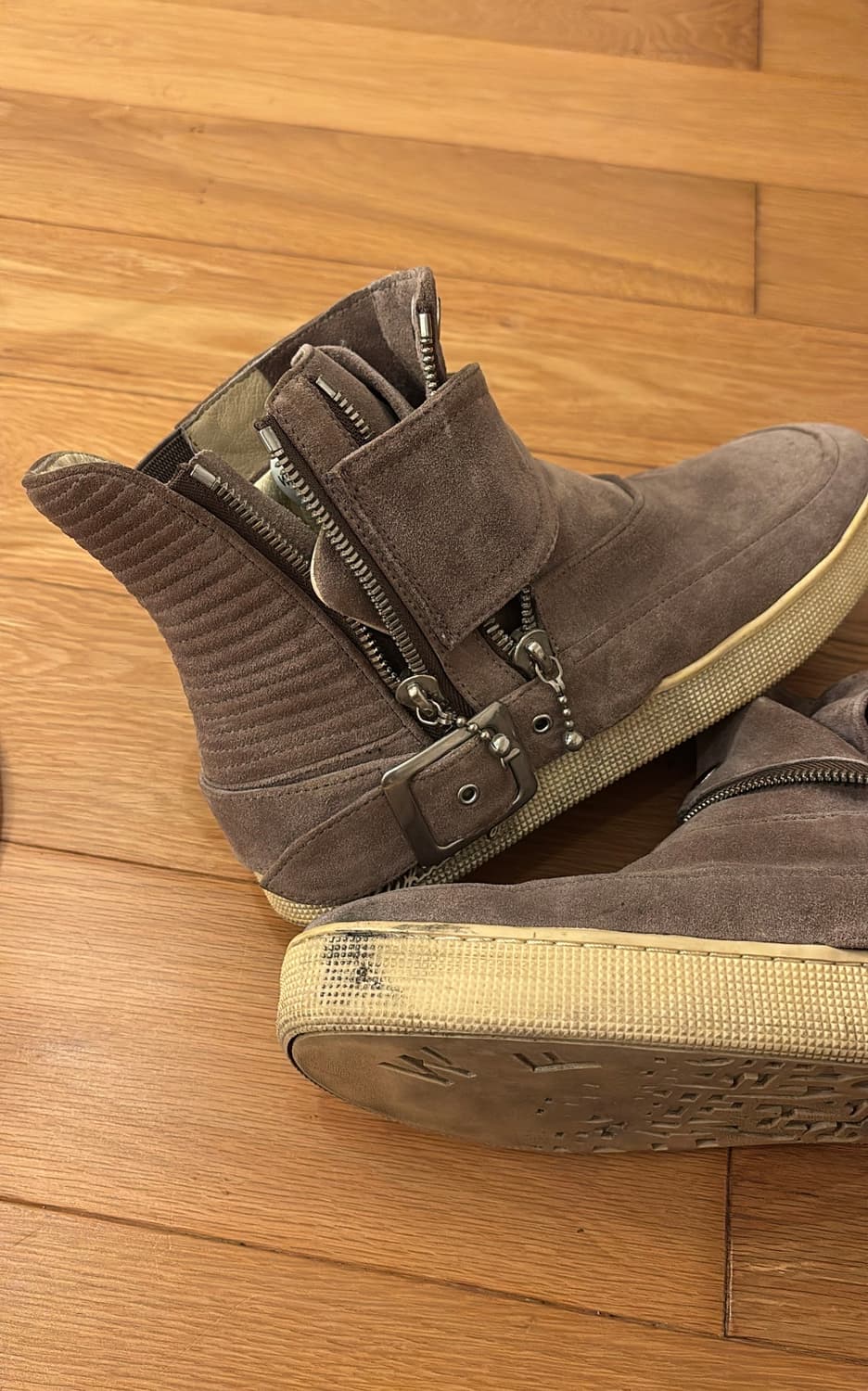 Attachment/WhiteFlag Leather Biker Boots 상품이미지3